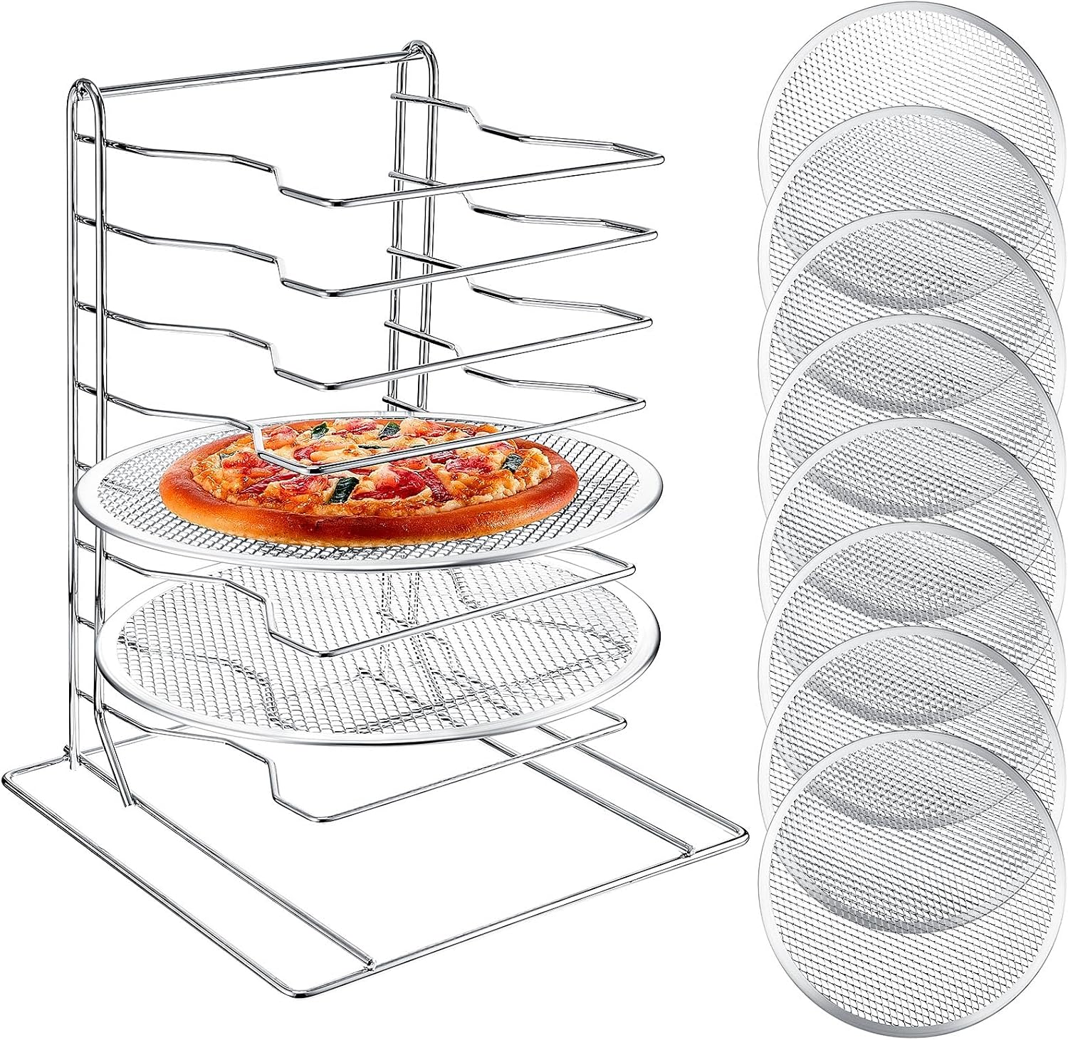 Kitchen Baking Pan Set - Étagère à pizza à 8 niveaux