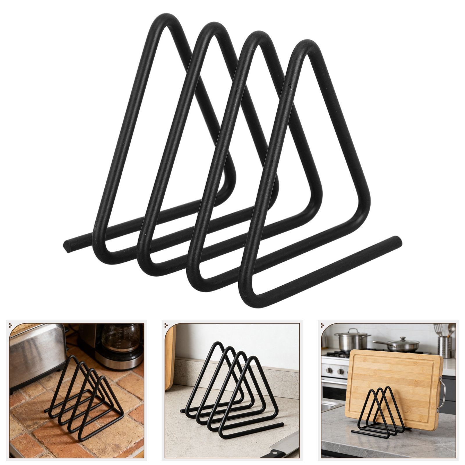 Kitchen Baking Sheet Organizer - Support de planche à découper triangulaire,