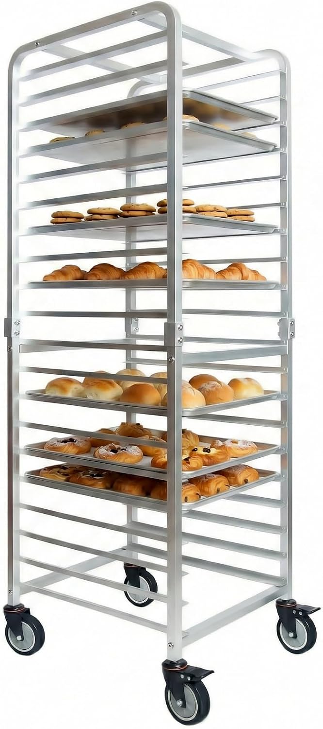 Kitchen Baking Pan Organizer - Chariot de refroidissement mobile professionnel en