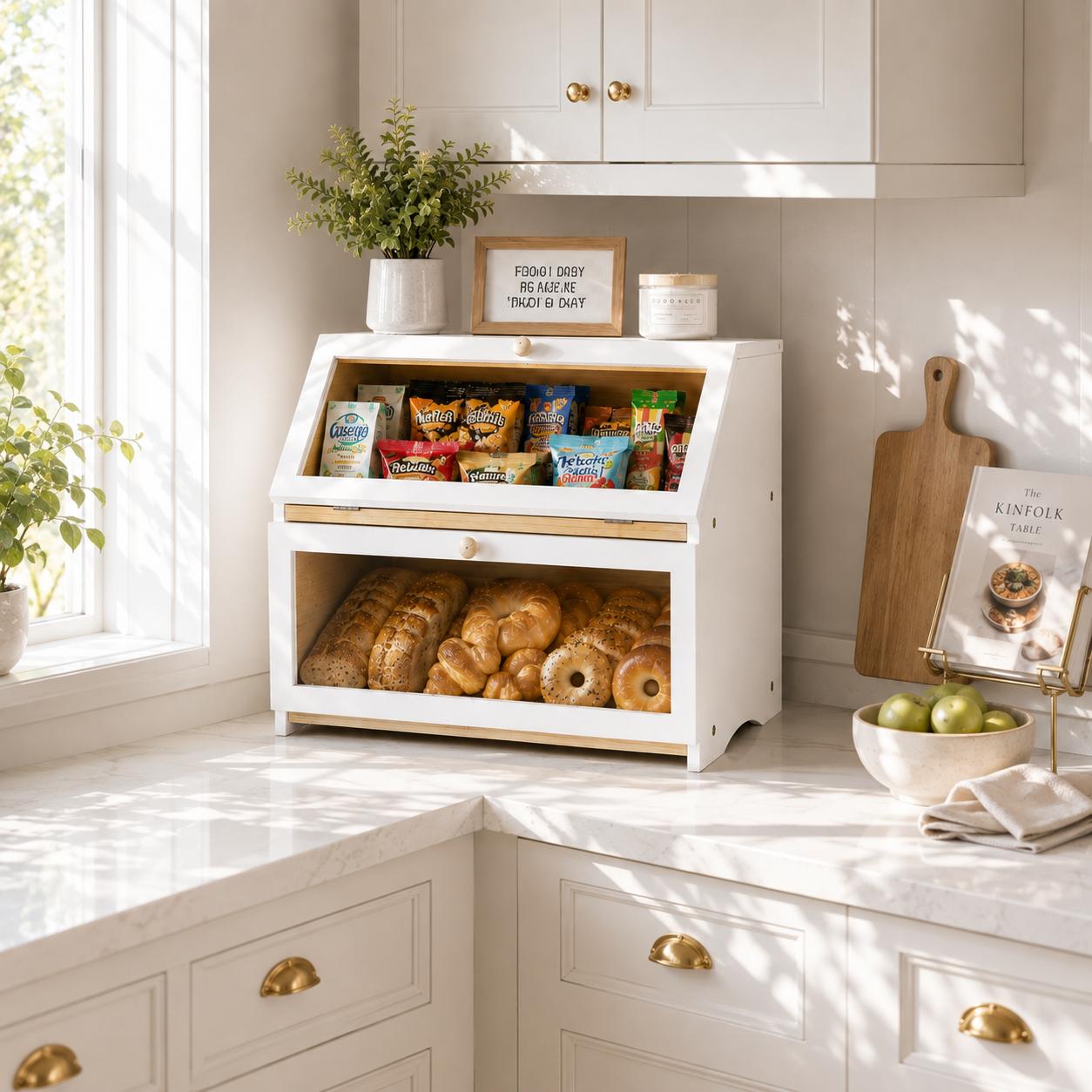 HOMEKOKO Boîte à pain double c - Kitchen Baking Tray Organizer avis et prix