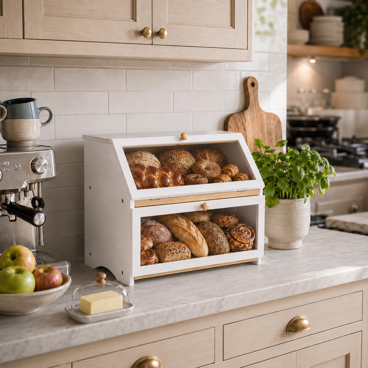 HOMEKOKO Boîte à pain double c - Kitchen Baking Tray Organizer avis et prix