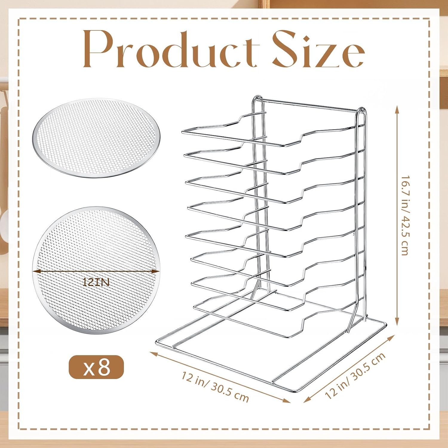Étagère à pizza à 8 niveaux av - Kitchen Baking Pan Set avis et prix