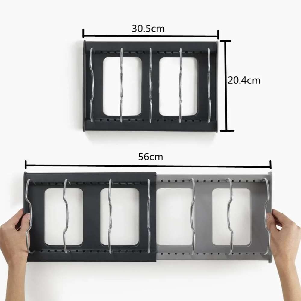 Étagère télescopique à 7 compa - Kitchen Baking Pan Organizer avis et prix